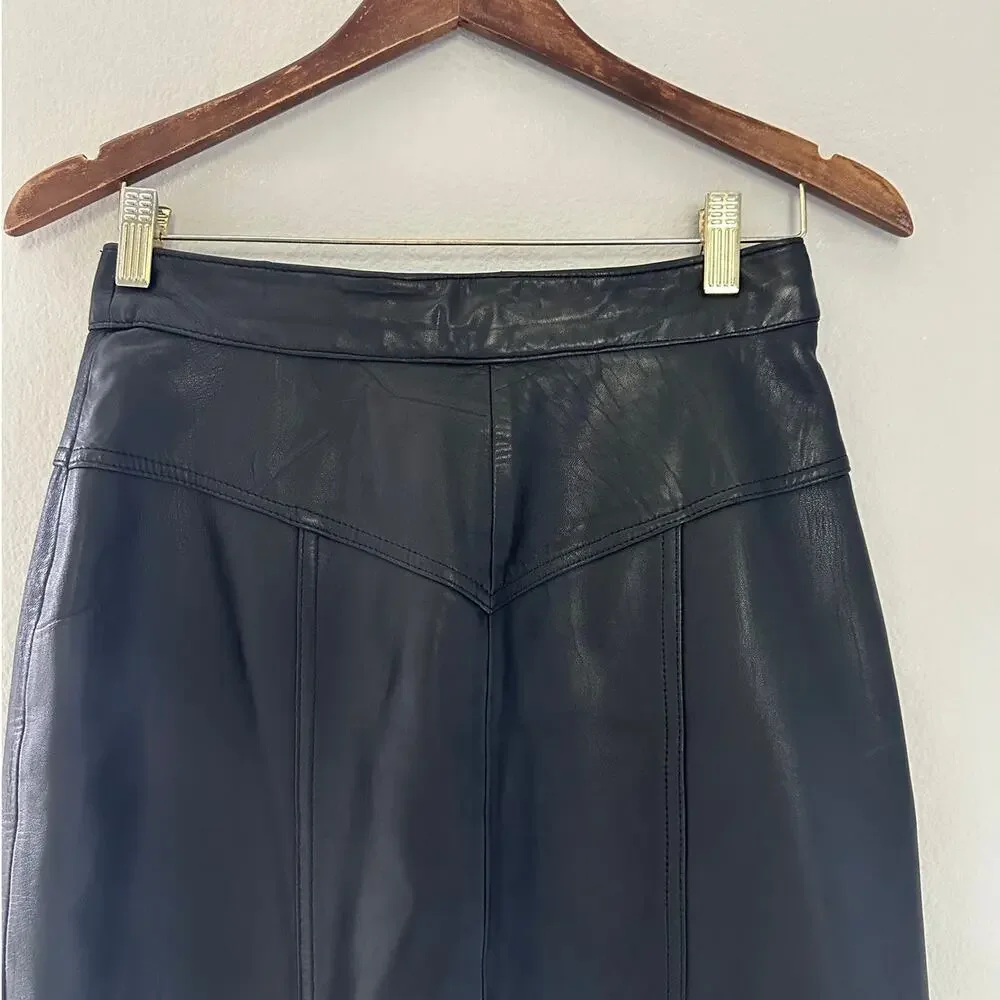 Vintage Leather Skirt by Della Roufogali size 8